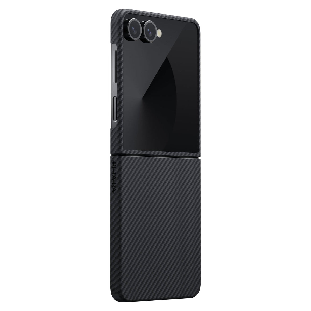 Galaxy Z Flip7 Karbon Kılıf MagSafe Uyumlu Aramid Fiber - Edge 600D Black Gray