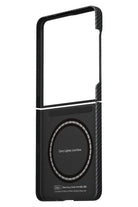 Pitaka Galaxy Z Flip8 Siyah Gri Aramid Fiber Kılıf | MagSafe Uyumlu Ultra İnce