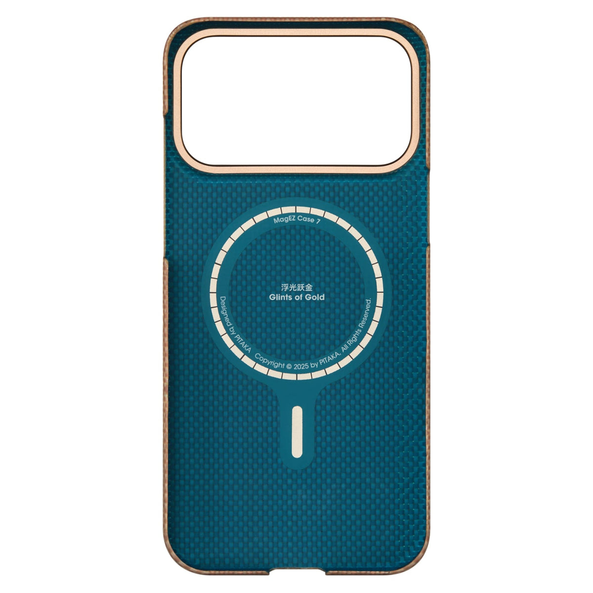 Pitaka iPhone 17 Pro Karbon Kılıf MagSafe Uyumlu Aramid Fiber - Edge Golden Glint
