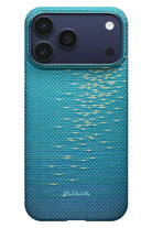 Pitaka Glints of Gold iPhone 17 Pro MagSafe Uyumlu Kılıf Lucid Blue