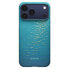 Pitaka iPhone 17 Pro Karbon Kılıf MagSafe Uyumlu Aramid Fiber - Edge Lucid Blue