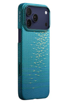 Pitaka Glints of Gold iPhone 17 Pro MagSafe Uyumlu Kılıf Lucid Blue