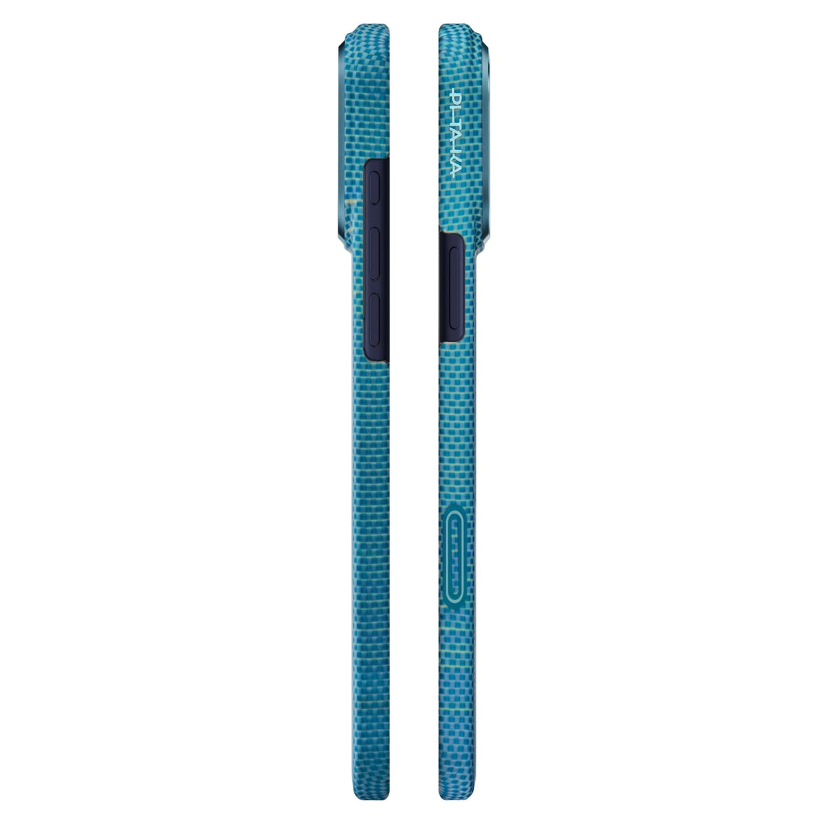 Pitaka iPhone 17 Pro Max Karbon Kılıf MagSafe Uyumlu Aramid Fiber - Edge Lucid Blue
