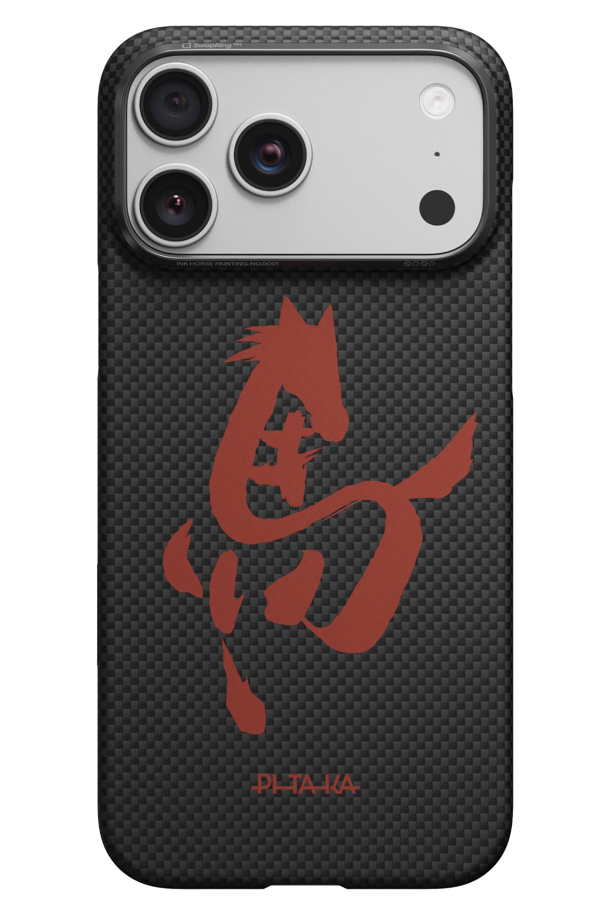 Pitaka Horse Painting iPhone 17 Pro Max MagSafe uyumlu Aramid Fiber Kılıf Ink Rhythm