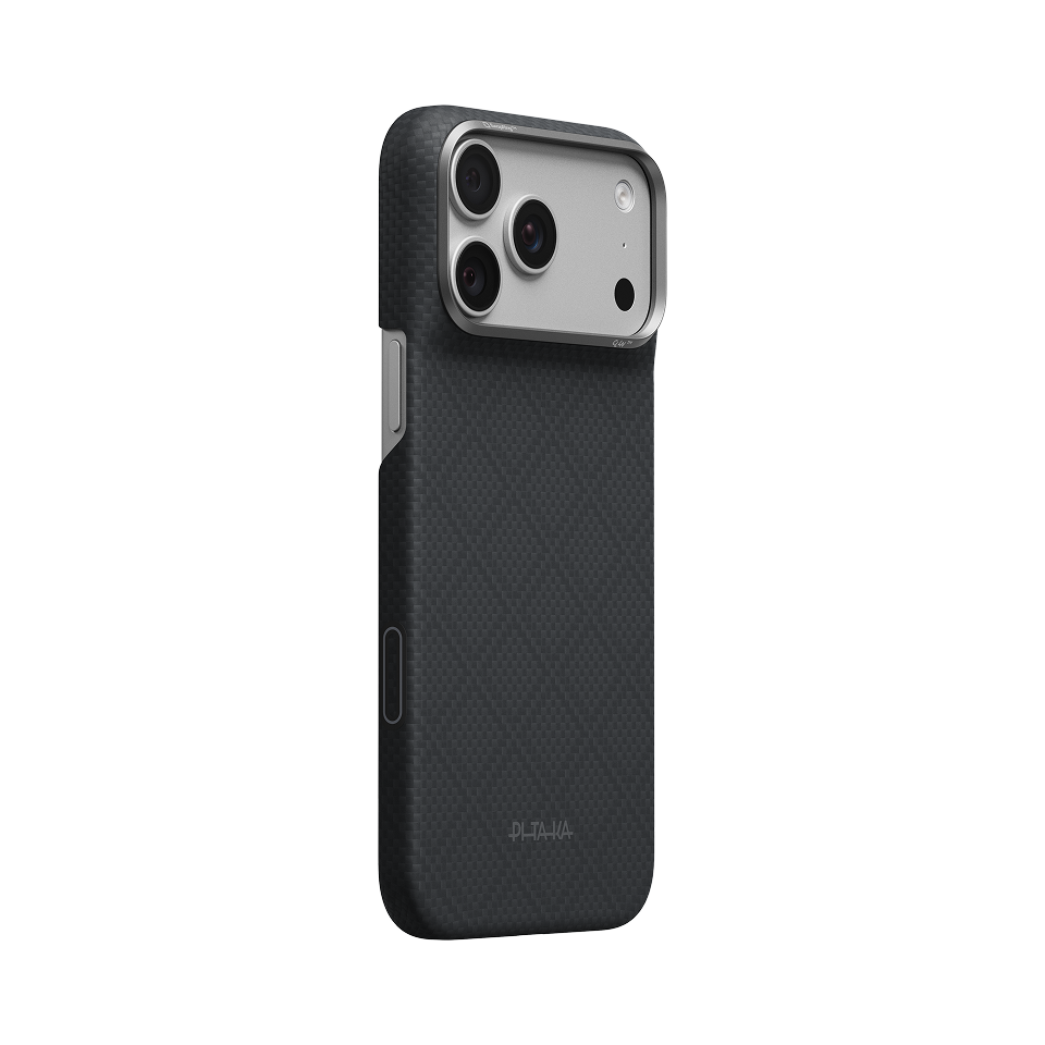 Pitaka iPhone 18 Pro Max Karbon Kılıf MagSafe Uyumlu Aramid Fiber - Edge Lava Black