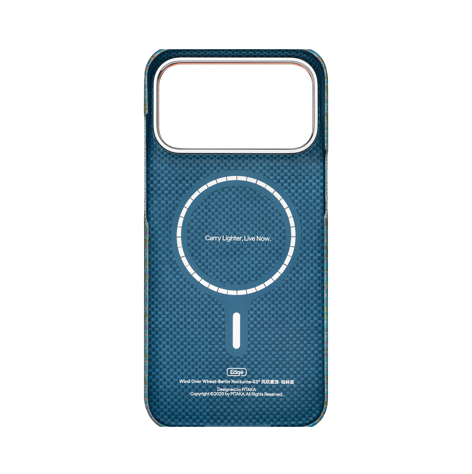 iPhone 18 Pro Max Karbon Kılıf MagSafe Uyumlu Aramid Fiber - Edge Berlin Nocturne