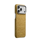 Pitaka iPhone 18 Pro Max Karbon Kılıf MagSafe Uyumlu Aramid Fiber - Edge Golden Drift
