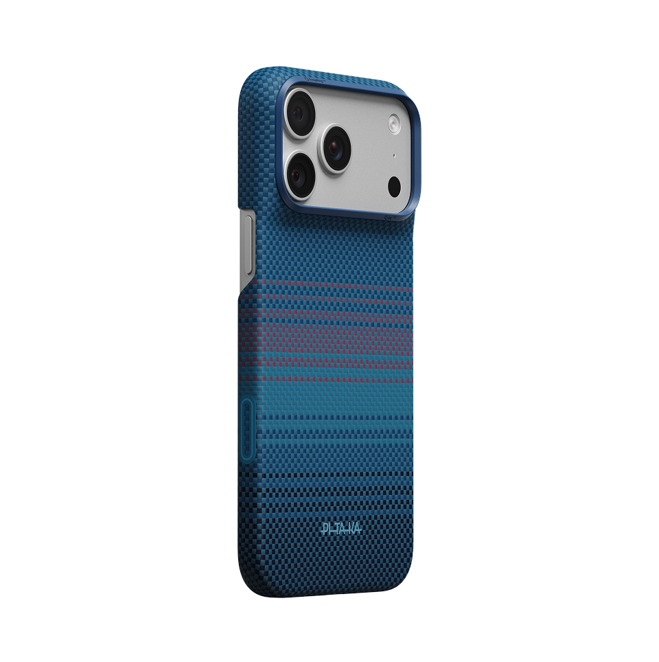 Pitaka iPhone 18 Pro Max Karbon Kılıf MagSafe Uyumlu Aramid Fiber - Edge Midnight