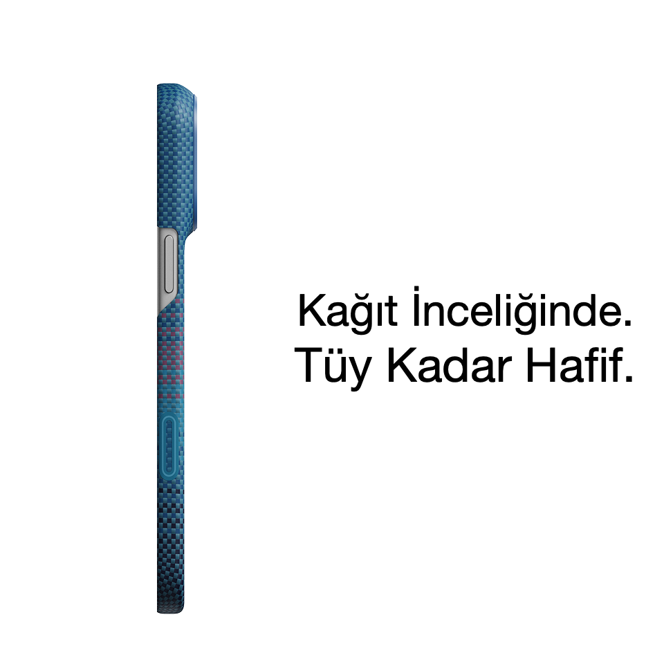 Pitaka iPhone 18 Pro Max Karbon Kılıf MagSafe Uyumlu Aramid Fiber - Edge Midnight