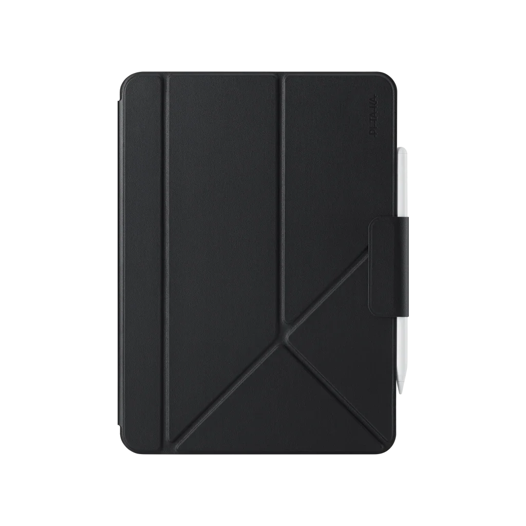 Pitaka iPad Air 13 M4 / M3 / M2 Kılıf Folio 3 Siyah, Kalem Bölmeli Standlı
