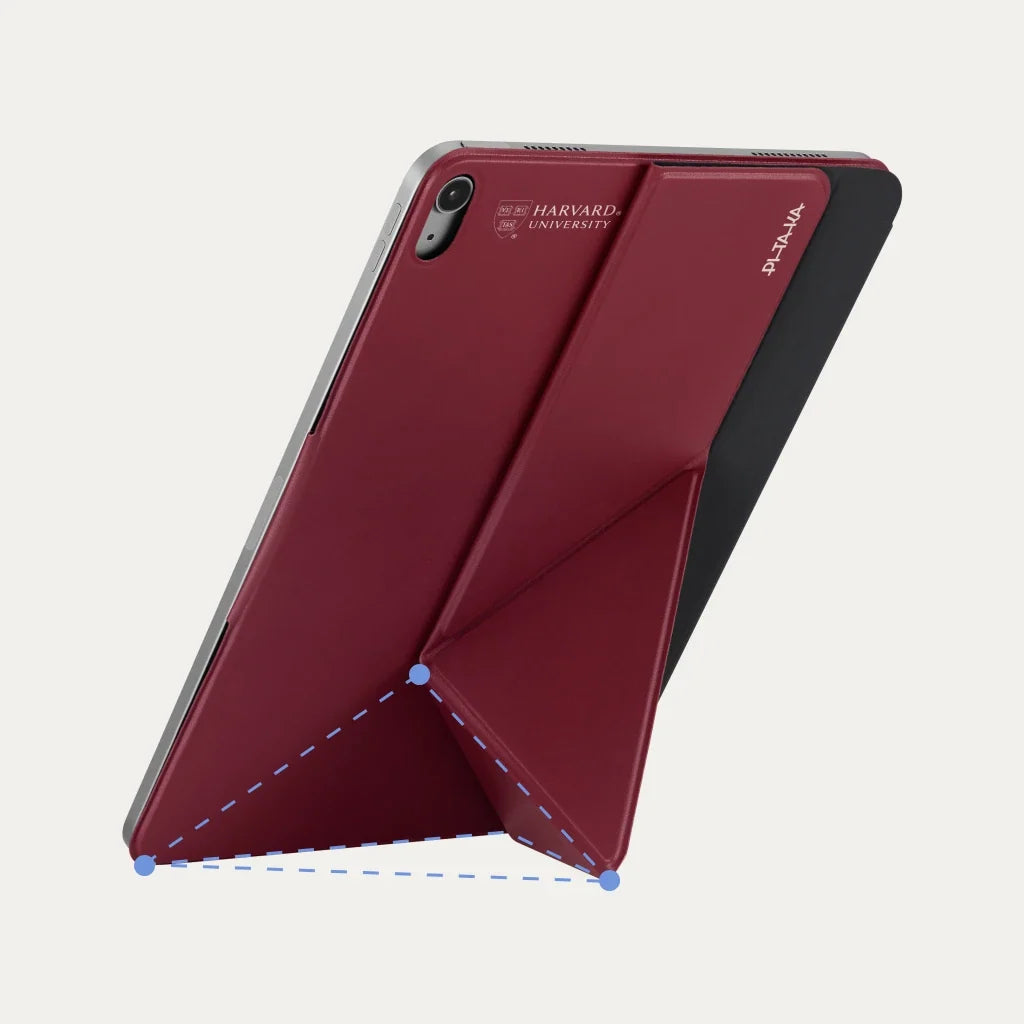 Pitaka iPad Air 13 M4 / M3 / M2 Kılıf Folio 3 Kırmızı, Kalem Bölmeli Standlı