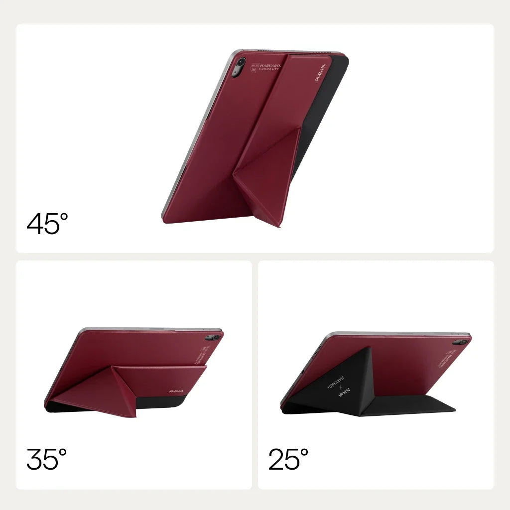 Pitaka iPad Air 13 M4 / M3 / M2 Kılıf Folio 3 Kırmızı, Kalem Bölmeli Standlı