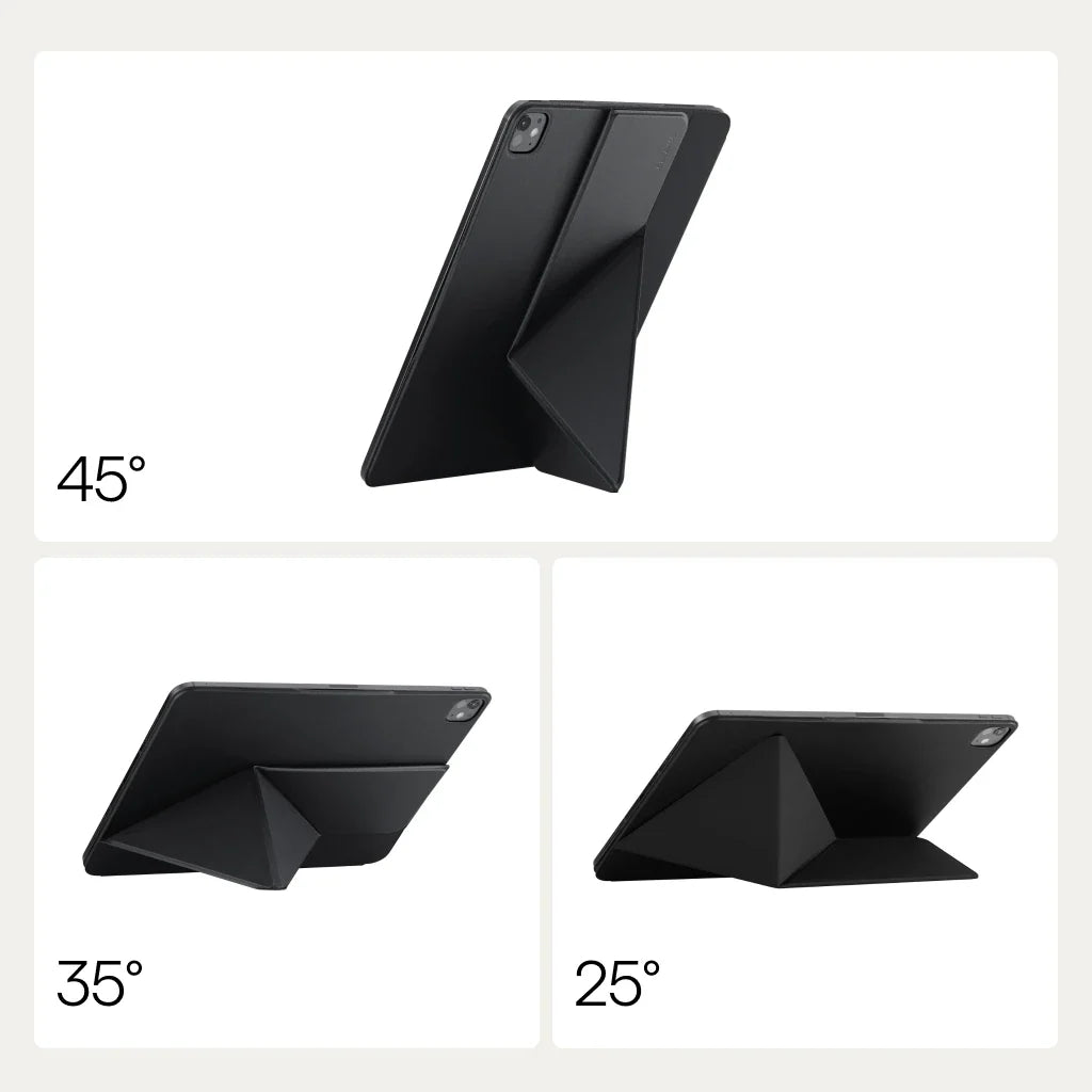 iPad Pro 13 M5 / M4 Kılıf Folio 3 Siyah, Kalem Bölmeli Standlı