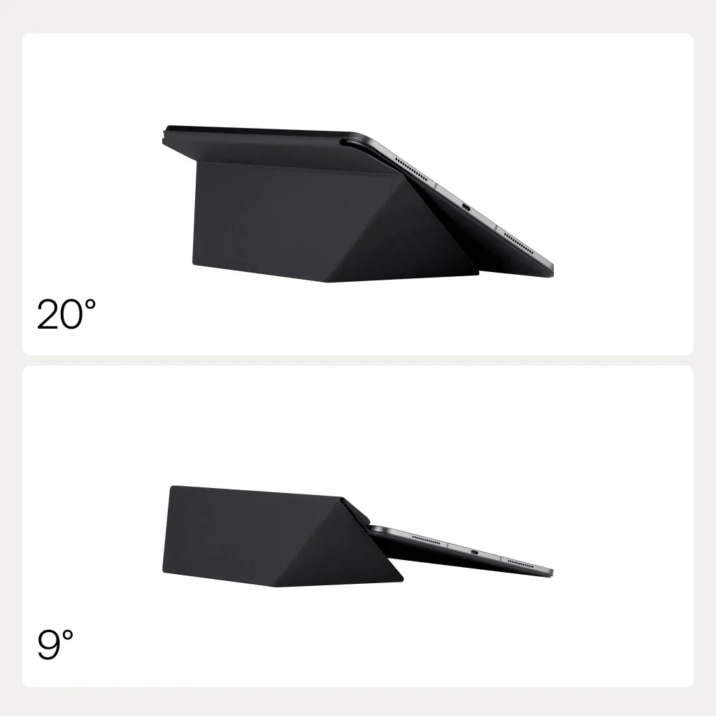 iPad Pro 13 M5 / M4 Kılıf Folio 3 Siyah, Kalem Bölmeli Standlı