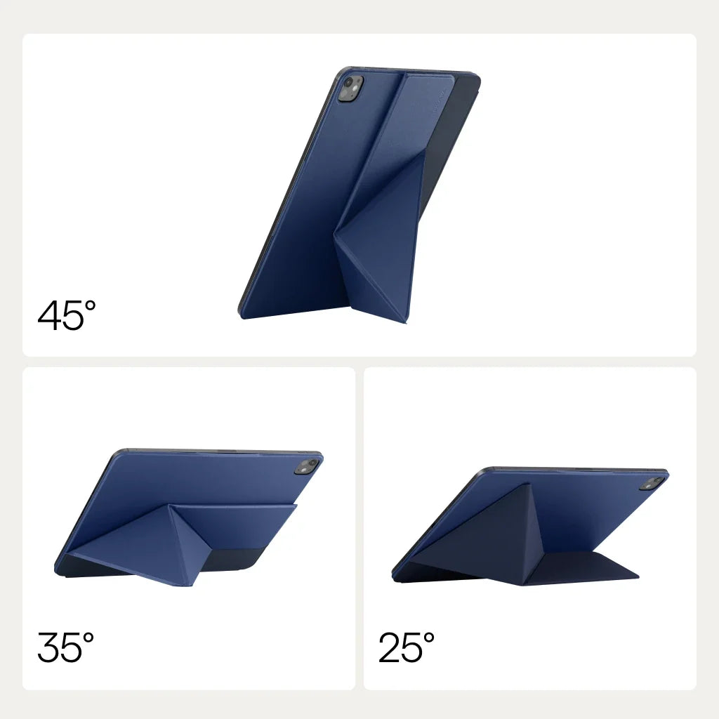 iPad Pro 13 M5 / M4 Kılıf Folio 3 Gece Mavisi, Kalem Bölmeli Standlı