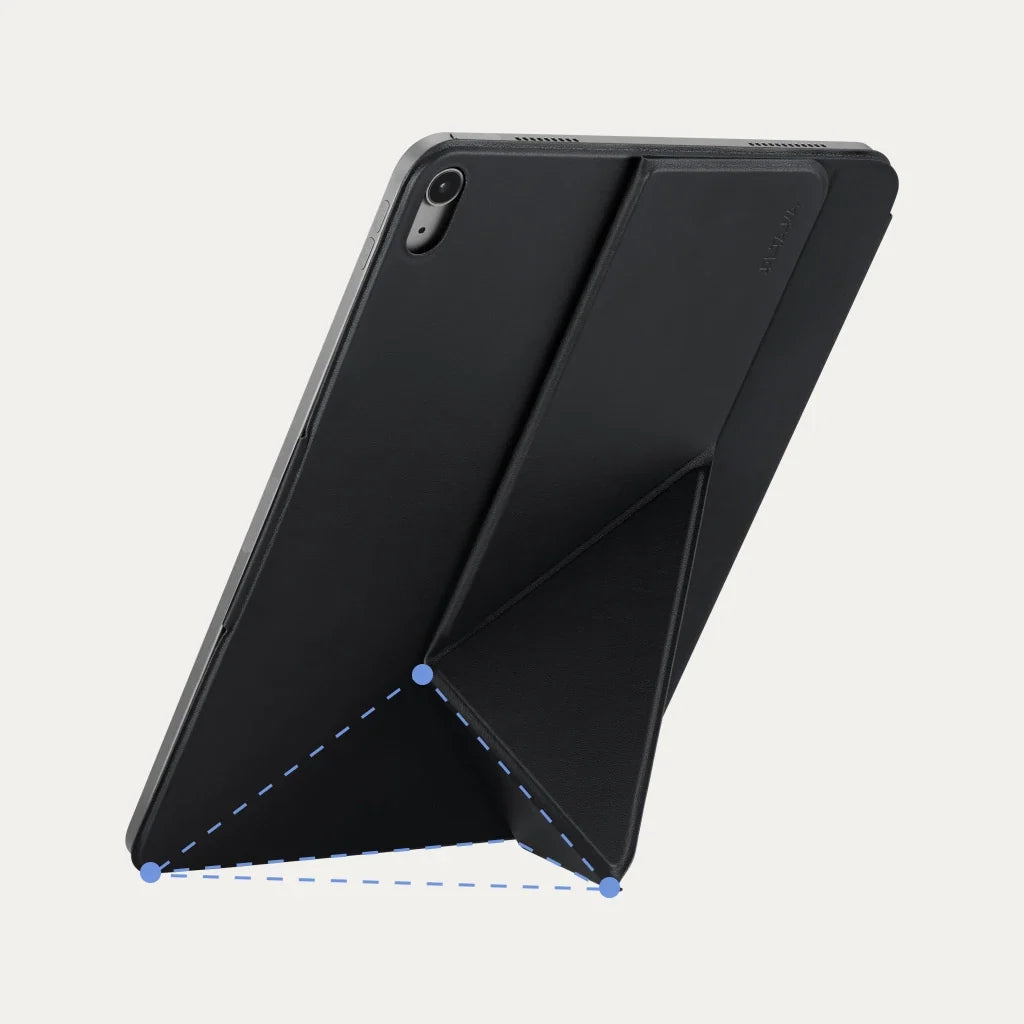 Pitaka iPad Air 11 M4 / M3 / M2 Kılıf Folio 3 Siyah, Kalem Bölmeli Standlı