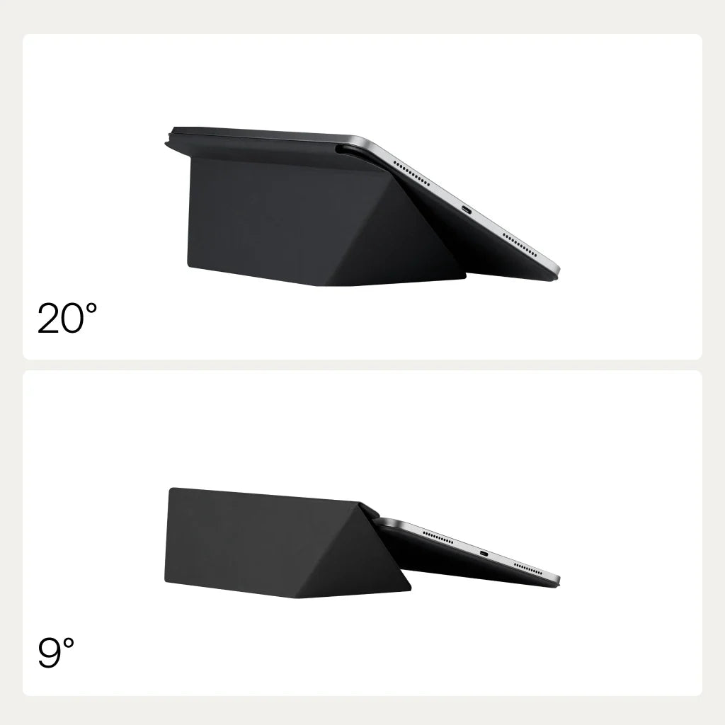 iPad Air 11 M4 / M3 / M2 Kılıf Folio 3 Siyah, Kalem Bölmeli Standlı