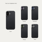 Pitaka iPhone 17 Karbon Kılıf MagSafe Uyumlu Aramid Fiber - Edge 600D Black Gray