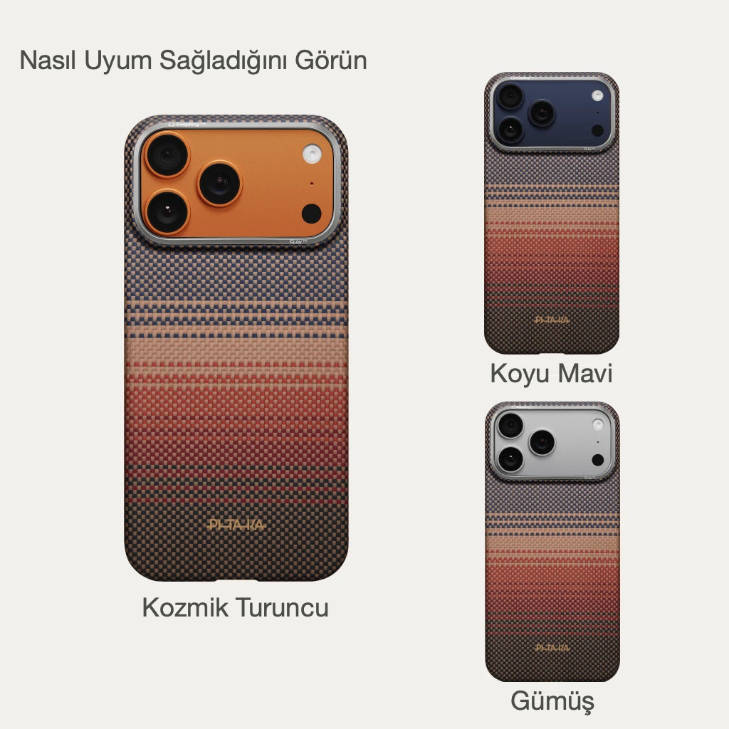 iPhone 17 Pro Karbon Kılıf MagSafe Uyumlu Aramid Fiber - Edge Sunset