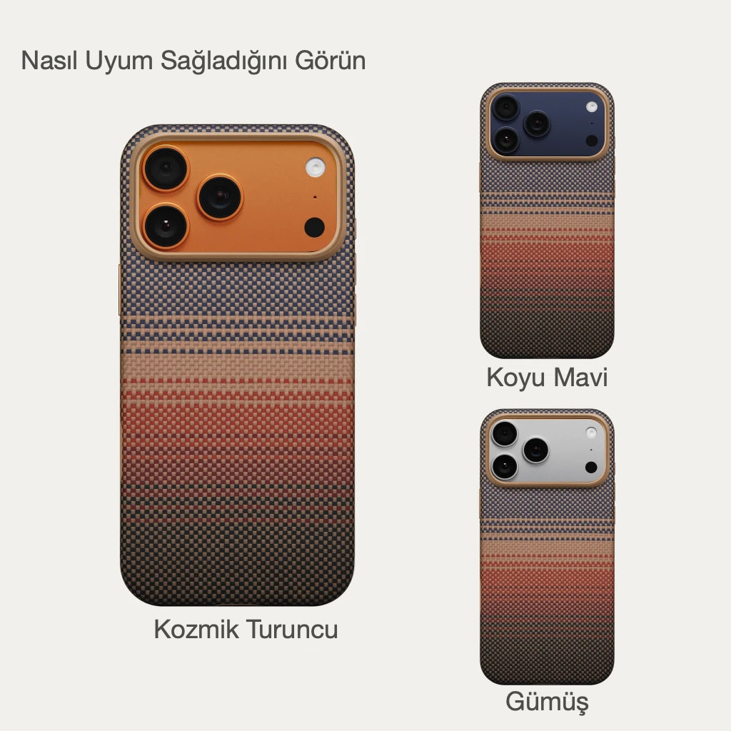 Pitaka iPhone 17 Pro Karbon Kılıf MagSafe Uyumlu Aramid Fiber - Summa Sunset