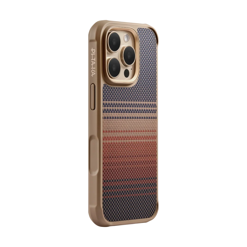 Pitaka iPhone 16 Pro Karbon Kılıf MagSafe Uyumlu Aramid Fiber - Cairn Sunset