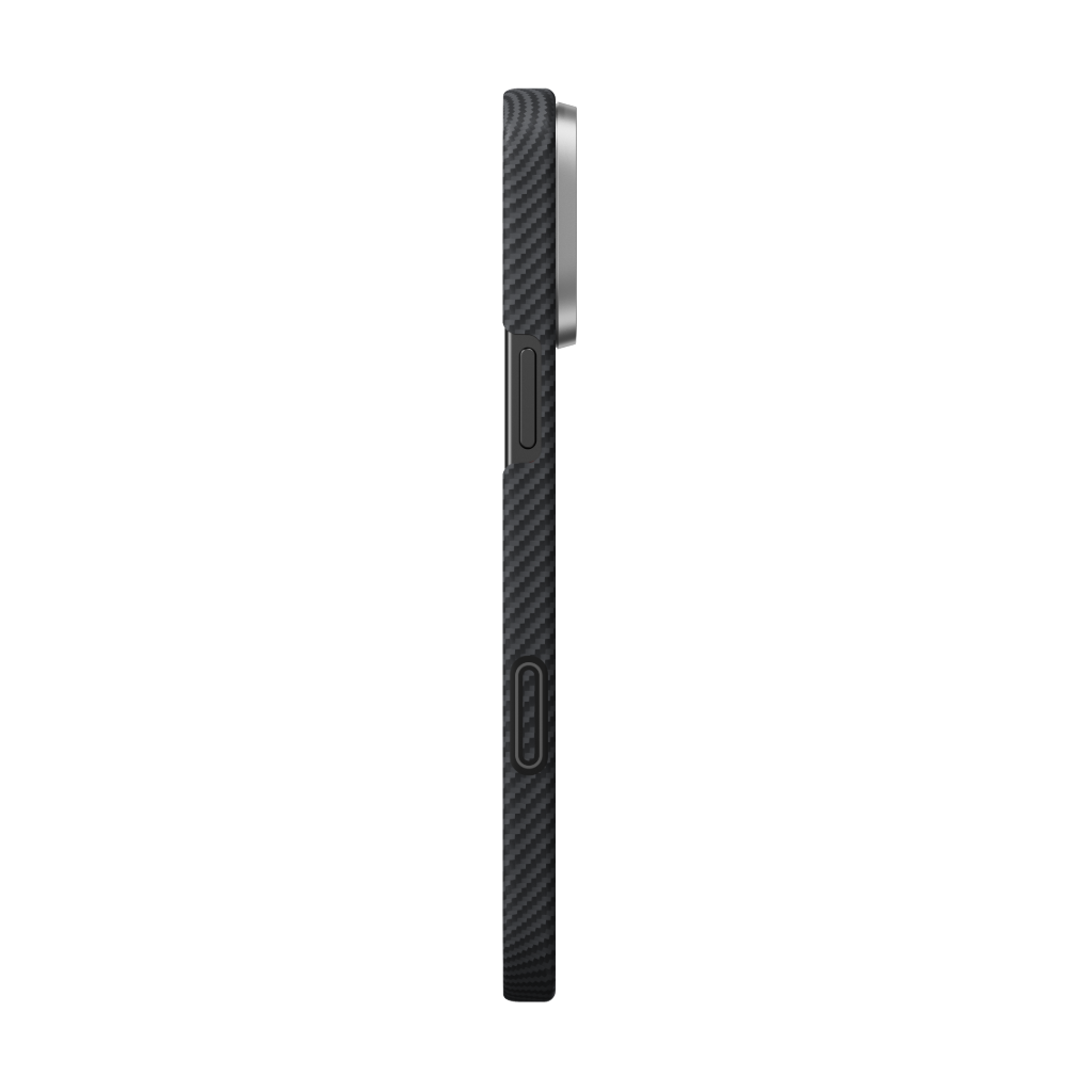 iPhone 16 Pro Karbon Kılıf MagSafe Uyumlu Aramid Fiber - Edge 600D Black Gray