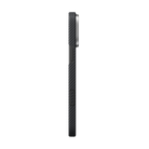 iPhone 16 Pro Karbon Kılıf MagSafe Uyumlu Aramid Fiber - Edge 600D Black Gray Yüzük Standlı