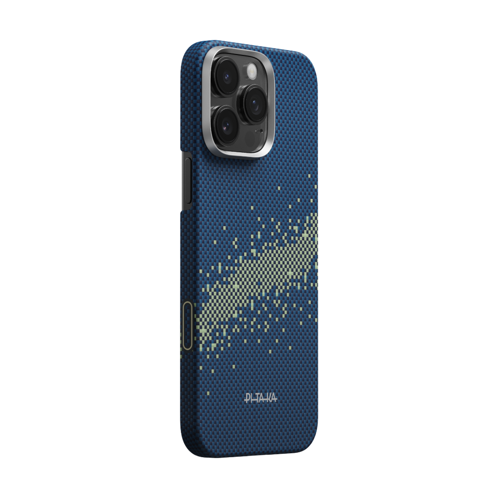 Pitaka iPhone 16 Pro Karbon Kılıf MagSafe Uyumlu Aramid Fiber - Edge Milky Way Galaxy