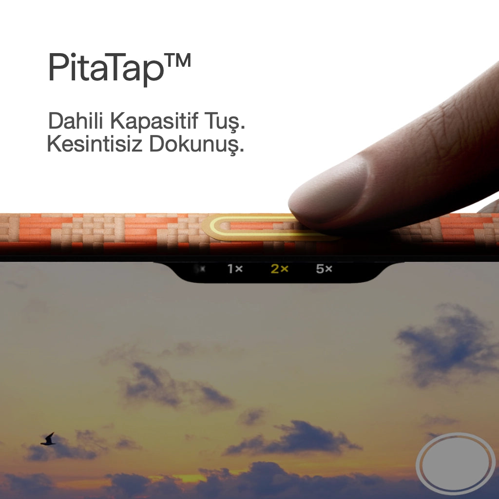 Pitaka iPhone 17 Pro Karbon Kılıf MagSafe Uyumlu Aramid Fiber - Edge Amber