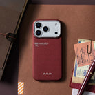 Pitaka iPhone 17 Pro Max Karbon Kılıf MagSafe Uyumlu Aramid Fiber - Edge Harvard Crimson