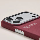 Pitaka iPhone 17 Pro Max Karbon Kılıf MagSafe Uyumlu Aramid Fiber - Edge Harvard Crimson