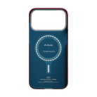 Pitaka iPhone 17 Pro Karbon Kılıf MagSafe Uyumlu Aramid Fiber - Edge Harvard Crimson