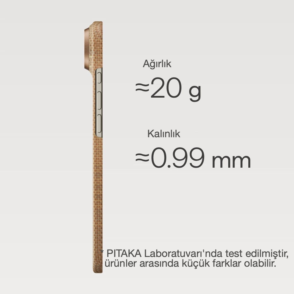 iPhone Air Karbon Kılıf MagSafe Uyumlu Aramid Fiber - Edge Golden Glint