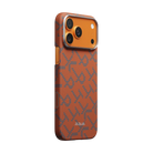 Pitaka iPhone 17 Pro Max Karbon Kılıf MagSafe Uyumlu Aramid Fiber - Edge Leaping Blue Orange