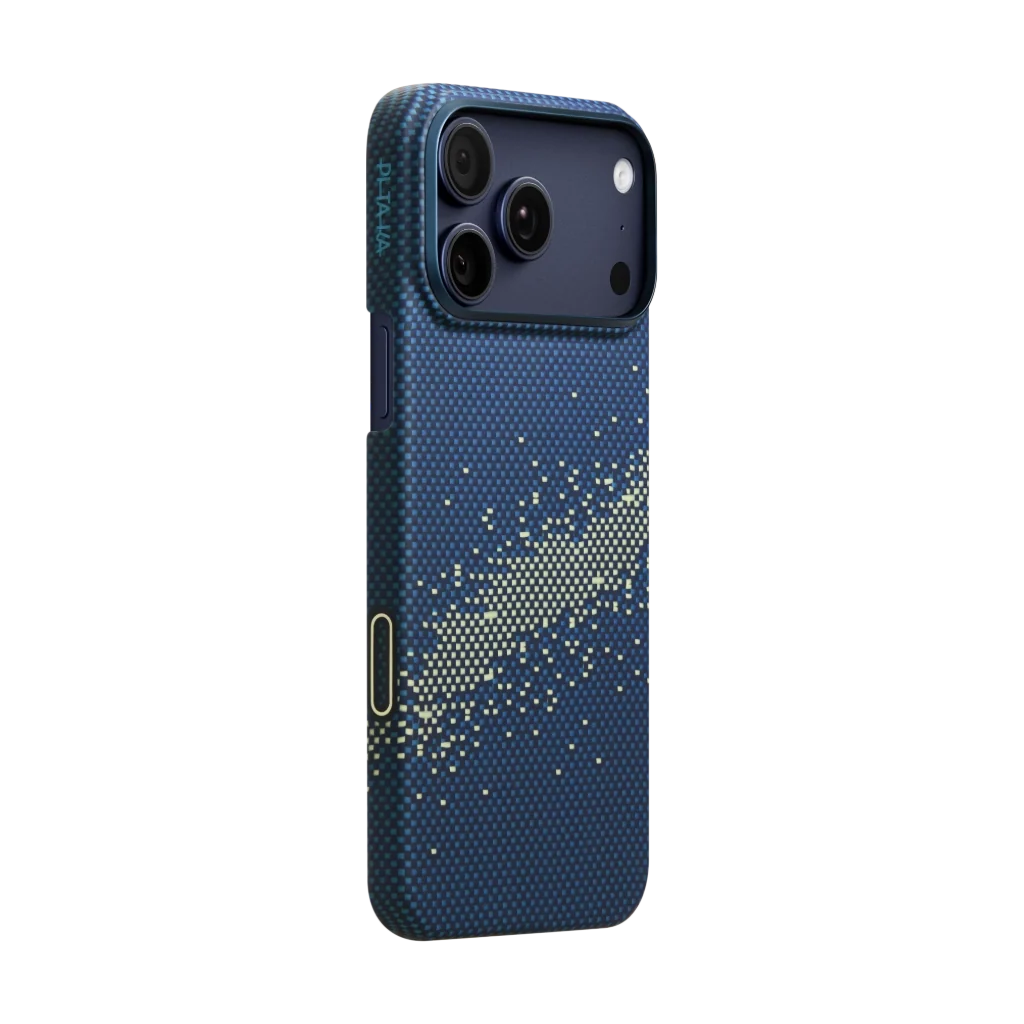 Pitaka iPhone 17 Pro Karbon Kılıf MagSafe Uyumlu Aramid Fiber - Edge Milky Way Galaxy