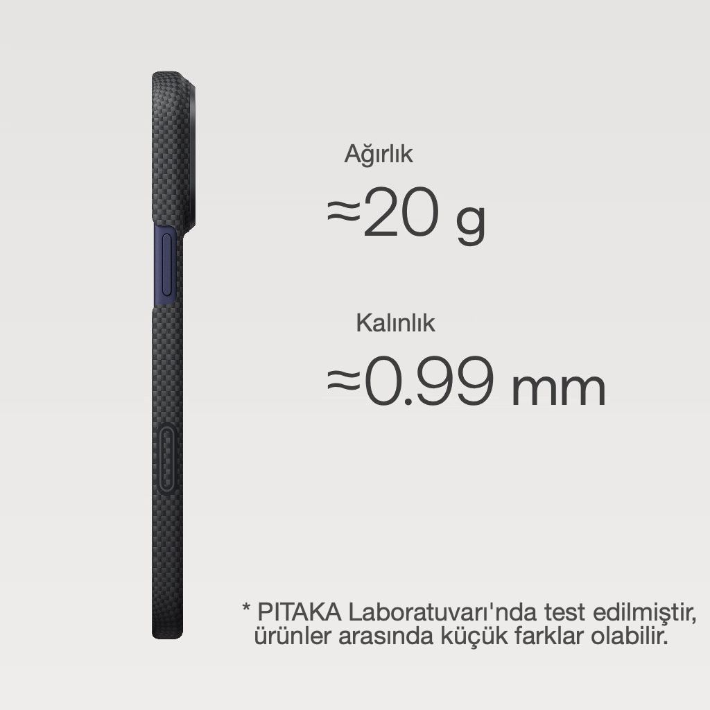 iPhone 17 Pro Max Karbon Kılıf MagSafe Uyumlu Aramid Fiber - Edge NoProblemo Lumintex