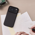 iPhone 17 Pro Max Karbon Kılıf MagSafe Uyumlu Aramid Fiber - Summa 600D Black Gray