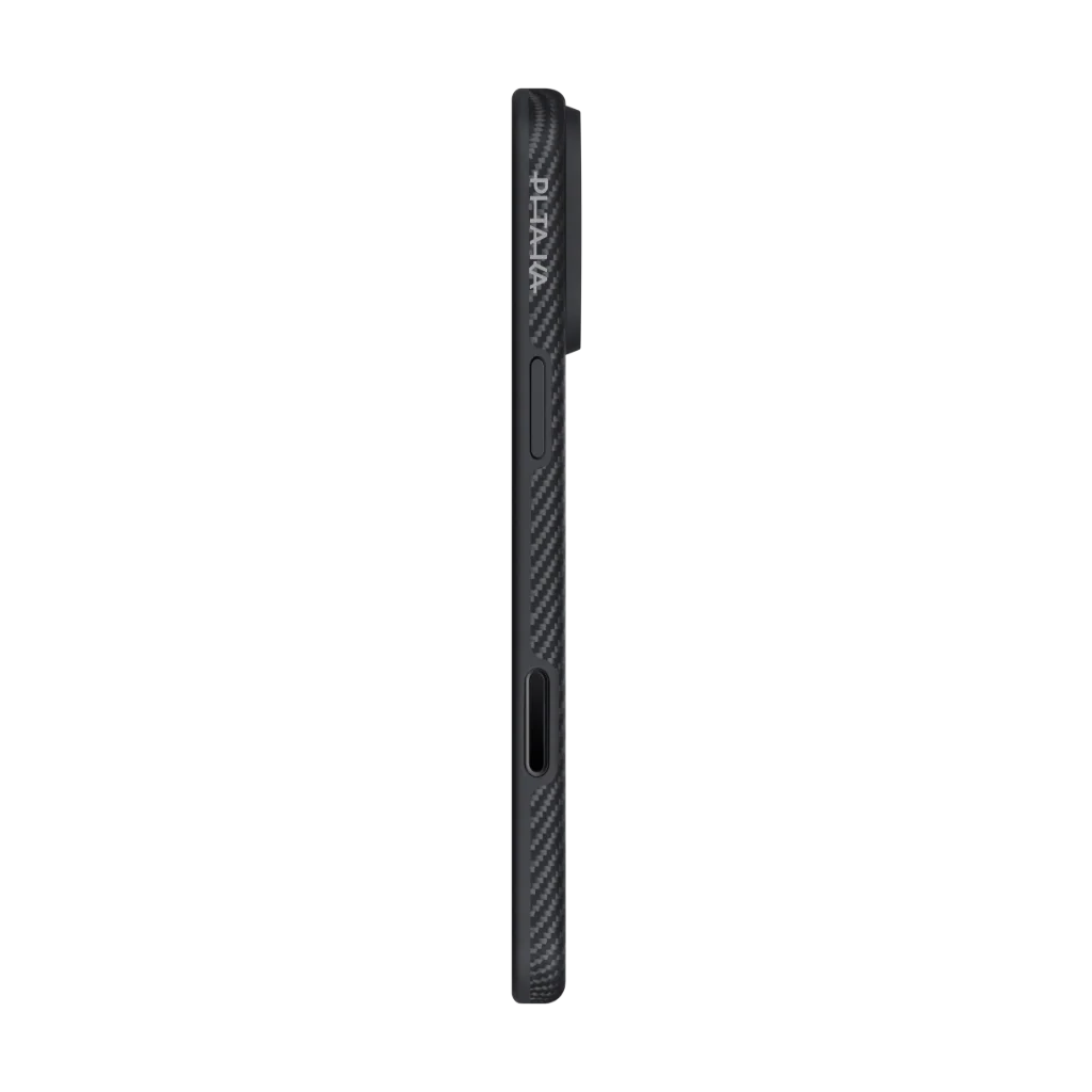 iPhone 17 Pro Max Karbon Kılıf MagSafe Uyumlu Aramid Fiber - Summa 600D Black Gray