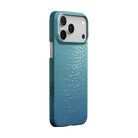 iPhone 17 Pro Max Karbon Kılıf MagSafe Uyumlu Aramid Fiber - Edge 1500D Black Blue