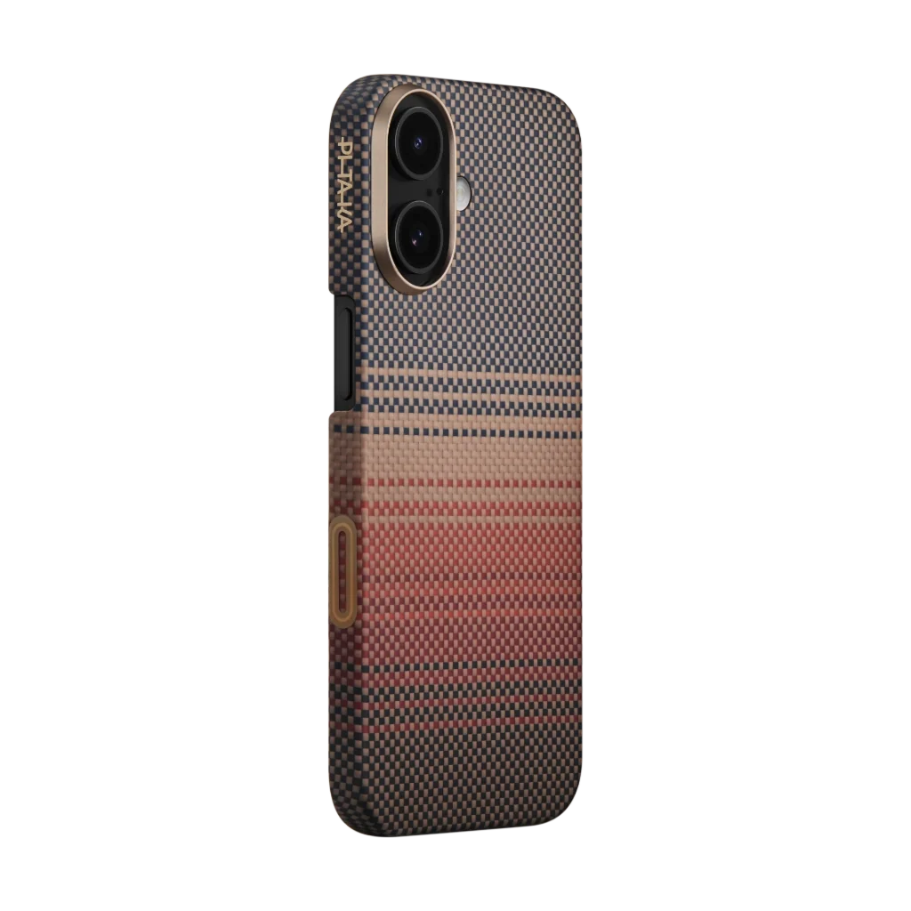 Pitaka iPhone 17 Karbon Kılıf MagSafe Uyumlu Aramid Fiber - Edge Sunset