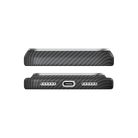 iPhone 18 Pro Max Karbon Kılıf Edge 600D Black Gray - üstten ve alttan kenar görünümü
