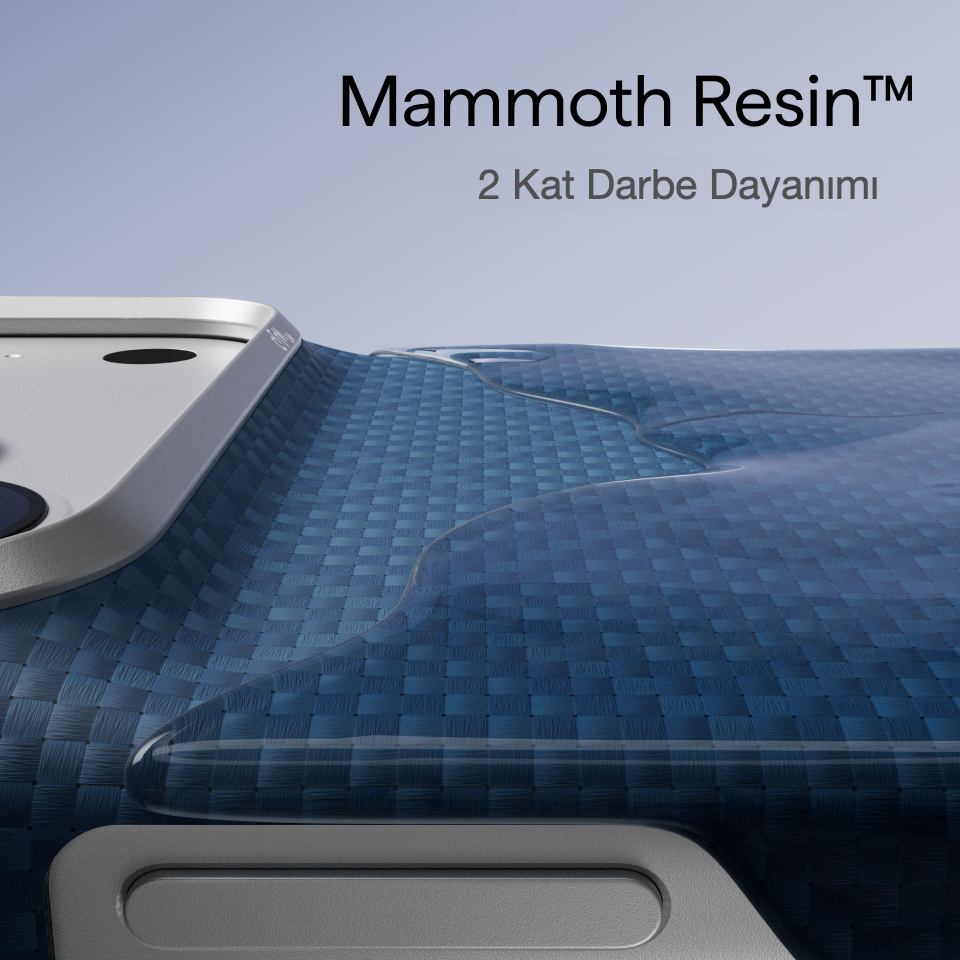iPhone 18 Pro Max Karbon Kılıf MagSafe Uyumlu Aramid Fiber - Edge Abyss Blue