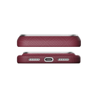 iPhone 18 Pro Max Karbon Kılıf Edge Burgundy - üstten ve alttan kenar görünümü