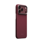 Pitaka iPhone 18 Pro Max Karbon Kılıf MagSafe Uyumlu Aramid Fiber - Edge Burgundy