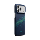 Pitaka iPhone 18 Pro Max Karbon Kılıf MagSafe Uyumlu Aramid Fiber - Edge Nearfield Blue