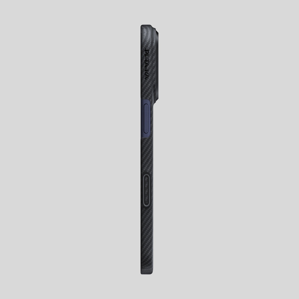 iPhone 17 Karbon Kılıf MagSafe Uyumlu Aramid Fiber - Edge 600D Black Gray