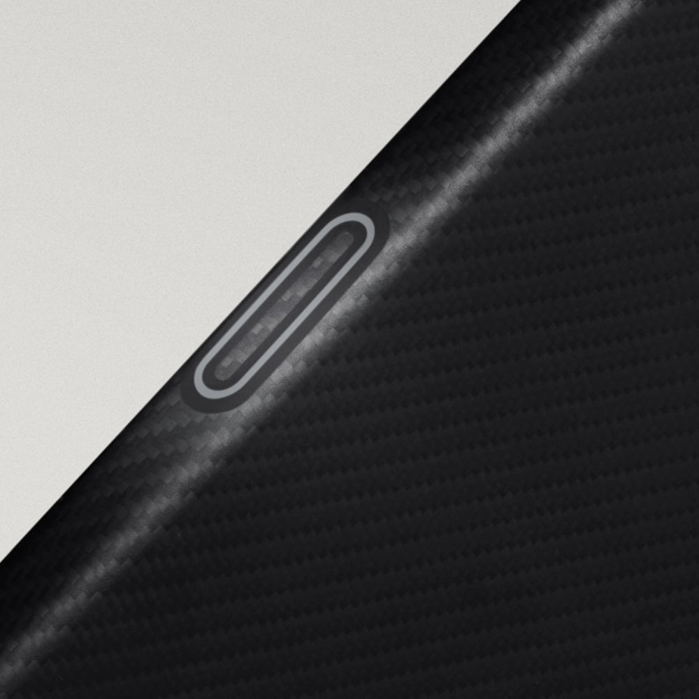 iPhone 18 Pro Max Karbon Kılıf MagSafe Uyumlu Aramid Fiber - Edge 600D Black Gray