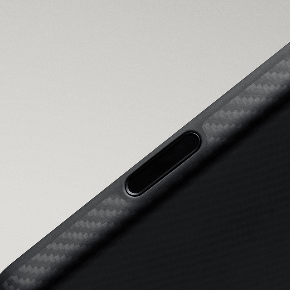 iPhone 18 Pro Max Karbon Kılıf MagSafe Uyumlu Aramid Fiber - Summa 600D Black Gray