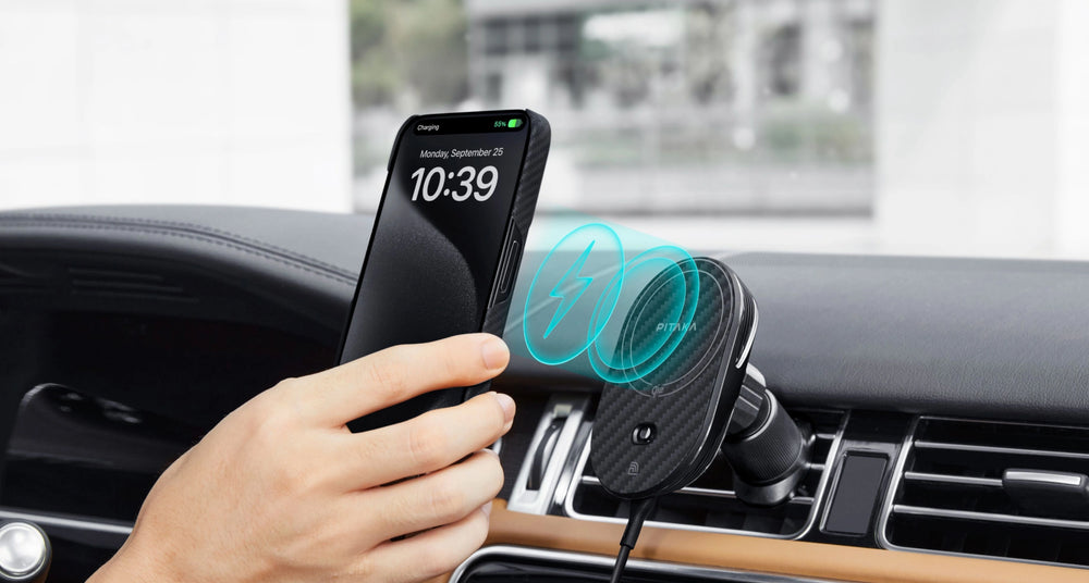 MagEZ Pro 2 Magsafe Şarj Özellikli Qi2 Aramid Fiber Araç Telefon Tutucu