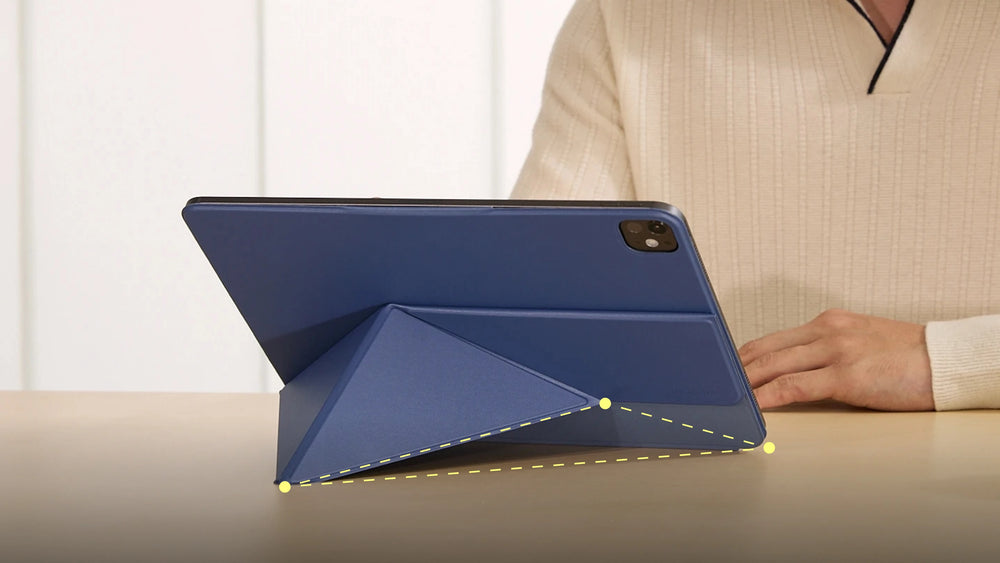 iPad Air 11 M4 / M3 / M2 Kılıf Folio 3 Siyah, Kalem Bölmeli Standlı